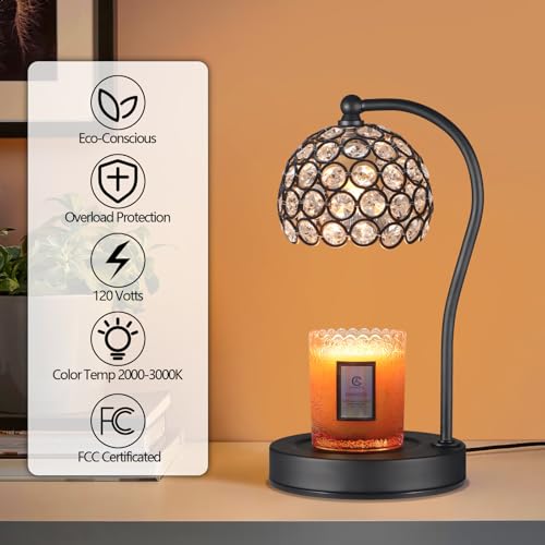 Dimmable Electric Candle Warmer Lamp with Timer Home Decor Wax Melts Warmer for Jar Scented Candles Mother's Day Thanksgiv...