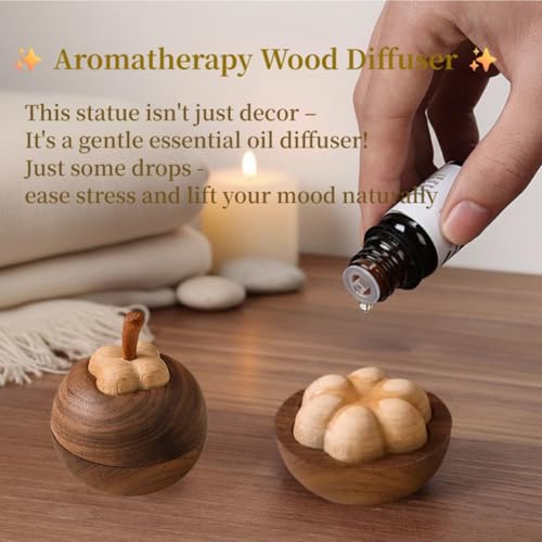Nythriel Passive Essential Oil Diffuser Wood Petal-Like, Small Portable Aromatherapy Diffuser Layered, Mini No-Electric Na...