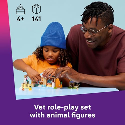 LEGO Friends Animal Vet Clinic Building Toy - Playset for Preschool Girls & Boys, Ages 4+ - Gift for Birthdays - W/Valeria...