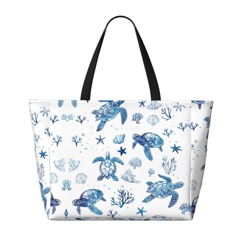 BJQ Beach Tote Bag for Women Beach Bag Waterproof and Sandproof Tote Bag with Wet Bag Large Travel Bag for Weekend Travel