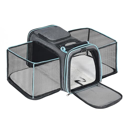 Pesen Expandable Dog & Cat Carrier, Airline Approved Soft Pet Carrier, Breathable & Collapsible Design, Ideal for Small Do...