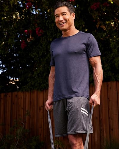 Real Essentials Men’s 5 Pack: 9" Dry-Fit Shorts – Athletic Gym, Workout, Basketball, Running, Casual Lounge Active Pockets
