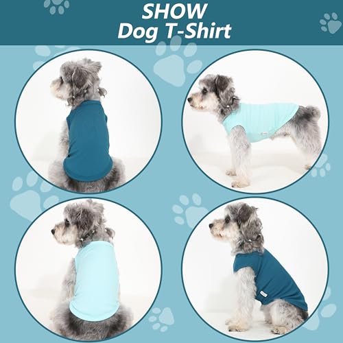 2 Pack Dog Clothes for Small Dogs Summer Dog Shirt Vest Girl Boy Lightweight Puppy T-Shirts Blank Soft and Cool Pet Clothi...