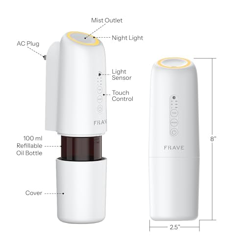 Lumixx Diffuser with Aroma Oil, Plug-in Waterless Essential Oil Diffuser, Smart Bluetooth App Control, Covers Up to 800 sq...