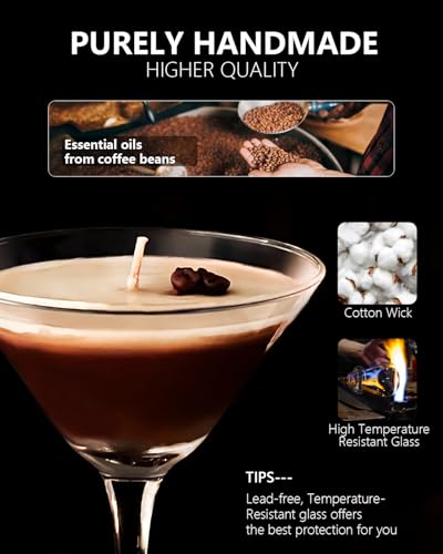 Taruzil Coffee Martini Candles Gifts for Women Men, Scented Candles Unique Gifts for Women Girl Friend Soy Wax Candles for...