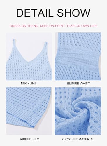Dokotoo Summer Crochet Hollow Out Knit Beach Bathing Suit Swim Cover Ups Cruise Outfits Vacation Dresses for Women 2026