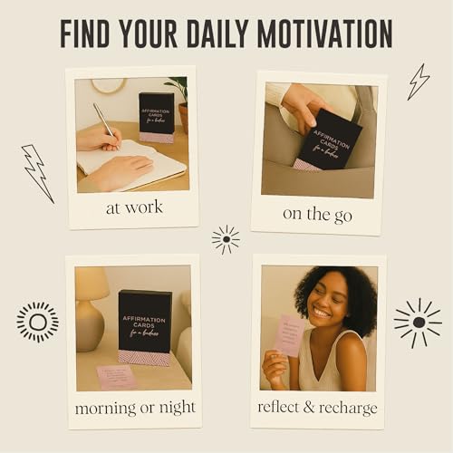 52 Badass Affirmation Cards for Women - Inspirational Gift for Her, Birthday Gifts for Women, Best Friend, Bestie, Self Ca...