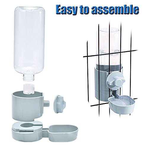 17oz Rabbit Water Bottle, Pet Cage Suspended Dispenser, Hanging Automatic Small Pet Water Bowl for Bunny Cat Ferret