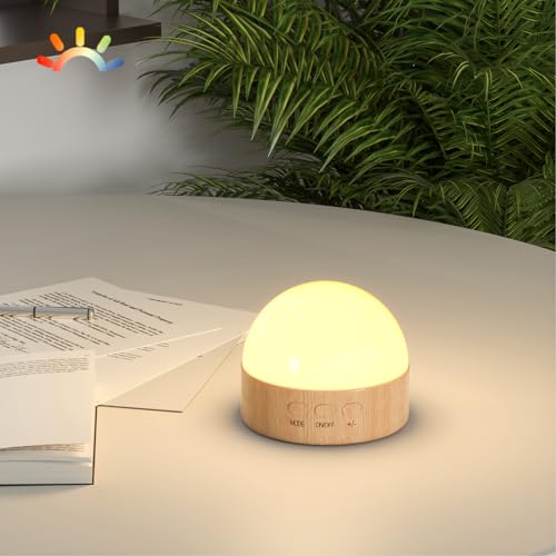 Kintion Night Light, Dimmable 8 Color Portable LED Night Light, 1800mAh Rechargeable Nursery Light Lamp, Soft Eye Caring W...