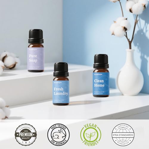 Diffuser Fragrance Oils, Aromtopia Essential Oils for Diffusers for Home, 6x10ml Fresh Home Set, Clean Scents for Candle S...