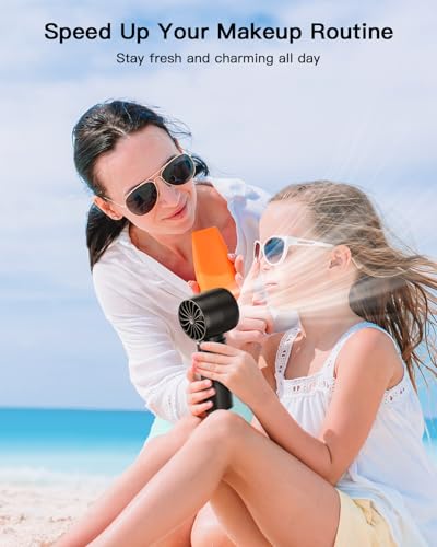 coldSky Portable Handheld Turbo Fan,5 Speeds High Speed Personal Fan With Digital Display,4000mAh Rechargeable Small Fans ...
