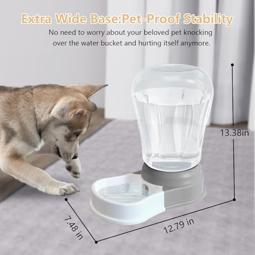 STALTWO 1.6 Gallon Automatic Dog Water Dispenser, Large Capacity Gravity Pet Water Bowl for Multiple Pets, BPA-Free Cat Wa...