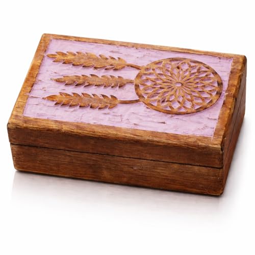 Birthday Gift Ideas Handmade Decorative Wooden Dream Catcher Jewelry Box Jewelry Organizer Keepsake Box Treasure Chest Tri...