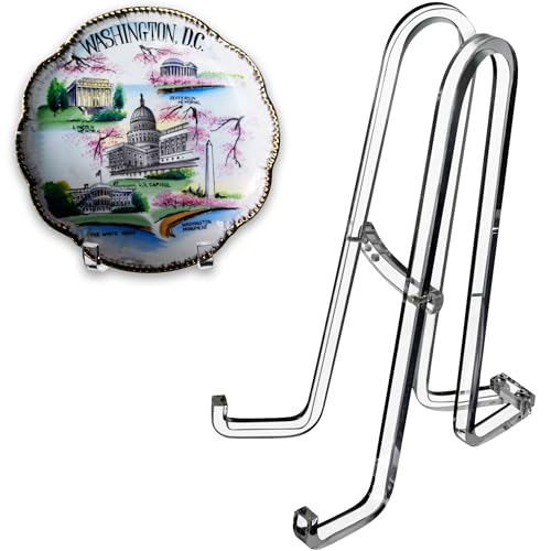 AMT 12 Inch Acrylic Plate Display Stand - Holder + Frame, Picture, Decorative Plate, Book, Photo Easel