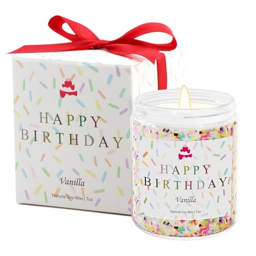 Lihome Happy Birthday Candle - Birthday Gifts for Women, Men, Mom, Dad, Sister, Teacher, Friends - Best Gifts for Ideas, N...