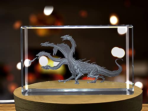 Hydra 3D Engraved Crystal 3D Engraved Crystal Keepsake/Gift/Decor/Collectible/Souvenir (Medium)