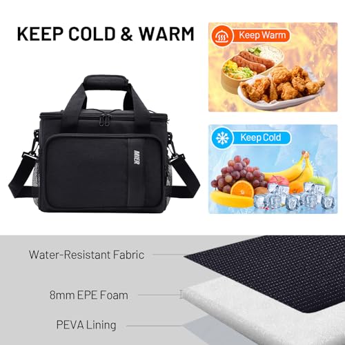 MIER Mens Lunchbox for Work Insulated 24 Cans/15L Large Lunch Bags Leakproof Adult Women Lunch Box Coolers for Travel Beac...