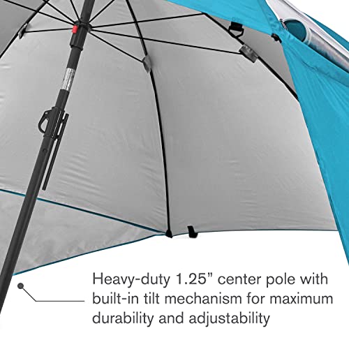 Sport-Brella Premiere UPF 50+ Umbrella Shelter with Patented Side Panels and Tilt Mechanism, Heavy-Duty 1.25 Inch Center P...