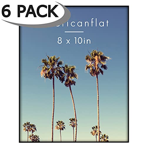 Americanflat Front Loading 8x10 Picture Frame with Shatter-Resistant Glass - Set of 6 - Metropolitan Collection - Photo Fr...