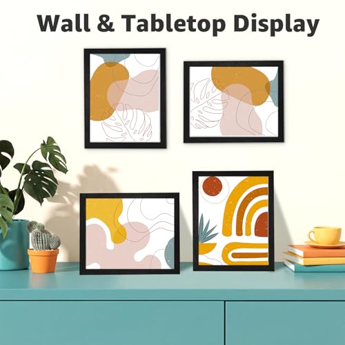 Giftgarden 8x10 Picture Frames Set of 15, Black Wooden Photo Frame for Wall or Tabletop Display, Engineered Wood with Shat...