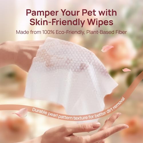 HICC PET Wipes for Dogs and Cats, Vet-Recommended Pets Cleaning Wipes, Deodorizing Hydrating, Nourishes Smoothes Fur, Ferm...