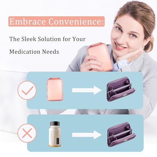 Pill Organizer with Medicine Labels 161 Labels Travel Daily Pill Container Mini Medication Organizer Storage Pill Organize...