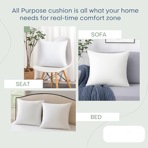LANE LINEN 12x20 Pillow Insert - Pack of 2 White Decorative Pillows for Sofa Bed, Fluffy Pillow Inserts for Cushion Cover...