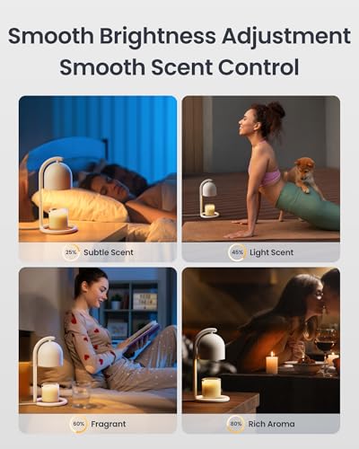 SwitchBot Smart Candle Warmer Lamp with Timer & Voice Control — Dimmable Flameless Candle Wax Melter, Matter-Enabled for A...