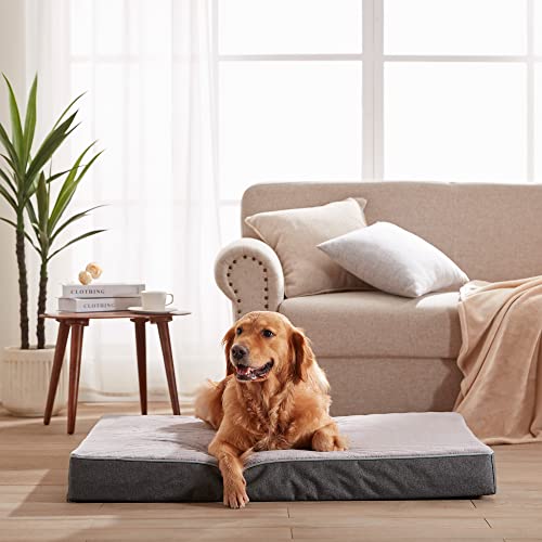 URGVANZ PET Cooling Dog Beds for Large Dogs, Orthopedic Memory Foam Dog Bed, Large Pet Beds with Washable Cover, Ideal for...