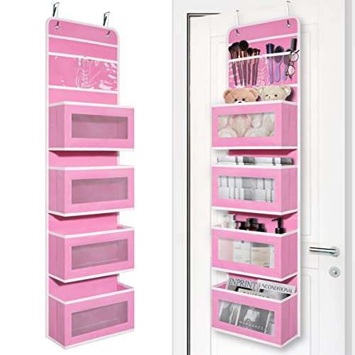 Giraffe Creation Over Door Organizer with 4 Large Capacity Pockets, Hanging Organizer Storage for Closet Bathroom Nursery ...