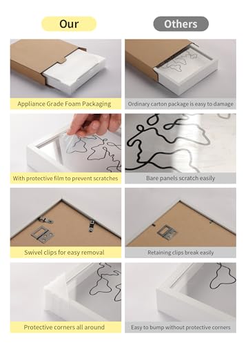MUXIUNT Travel Adventure Archive Shadow Box For Memories,8&12Inch Concert Travel Ticket Stub Memory Top Loading Shadow Kee...