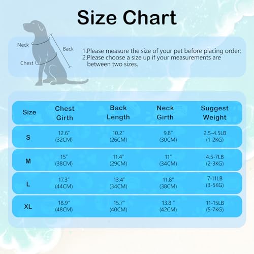 Vehomy 4 Pack Striped Pattern Dog & Cat Summer Tee Shirt - Breathable Cooling Tank Top Soft Vest for Small to Medium Dogs...