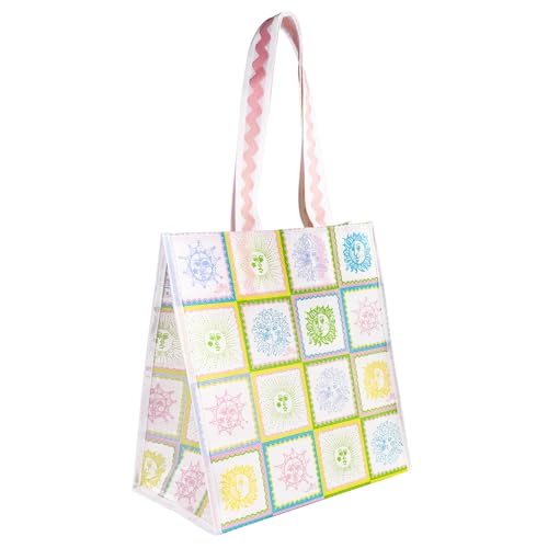 Lilly Pulitzer 13.5" x 14" Eco Tote, Market Shopper Bag, Oversize Reusable Grocery Tote with Comfortable Shoulder Strap (S...