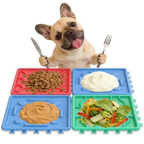 Lick Mat for Dogs & Cats Enrichment Toy Slow Feeder Puzzle for Anxiety Relief and Boredom Reducer