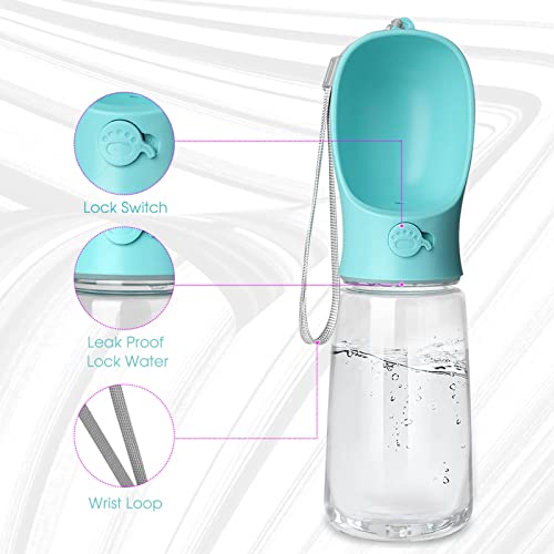 Kalimdor Dog Water Bottle, Leak Proof Portable Puppy Water Dispenser with Drinking Feeder for Pets Outdoor Walking, Hikin...