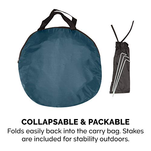 Furhaven Pop Up Playpen Pet Tent Playground - Sailor Blue, Medium