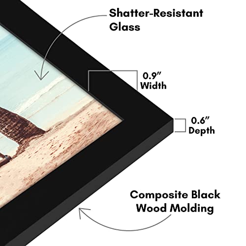 Americanflat 14x20 Picture Frame with Polished Plexiglass - Signature Collection - Gallery-Style Frames Made of Engineered...