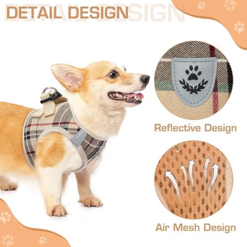 KOOLTAIL Dog Harness and Leash Set for Medium Large Dogs, Step in No Pull Soft Mesh Dog Harness Comfort Padded Pet Vest, A...