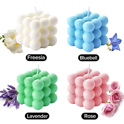 Aokala Scented Bubble Cube Candles for Home, Scented, 5.4 oz Soy Wax Aromatherapy Candle, Aesthetic Room Decor Cute Danish...