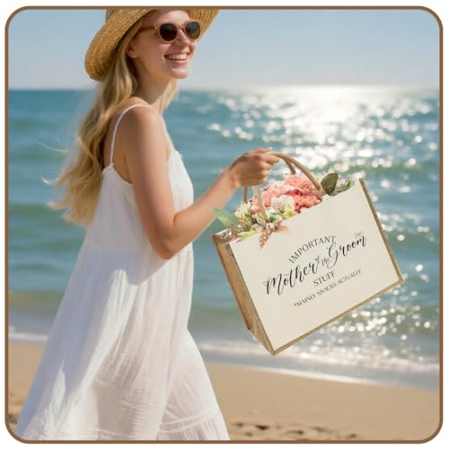 NBIAN Bride Bridesmaid Mother of The Bride Mother of The Groom Gifts for Women Canvas Tote Bag