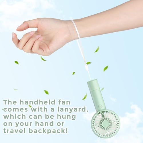 Tujoe 6 Pcs Mini Powerful Handheld Fan 3 Speed Personal Small Portable Rechargeable Fan with Base USB for Women Eyelash Ma...