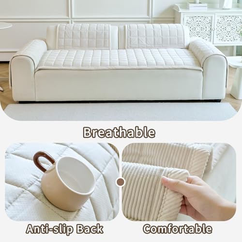 PJLZJFBY Couch Covers for Dogs Washable, Non Slip Couch Covers for Loveseat Sofa Pet Friendly, Soft Fuzzy Sofa Covers for ...