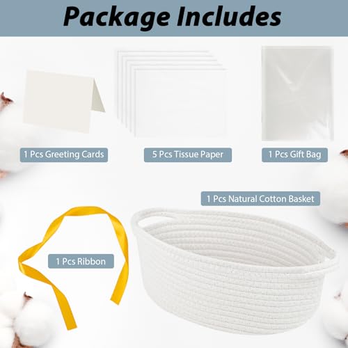 woric Woven Basket Gift Basket Storage Baskets with Handles for Wedding Gifts Empty Mothers Day Graduation Gifts Stuffers ...