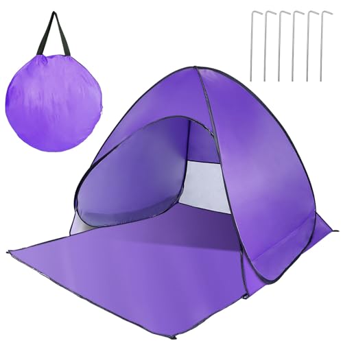 Beach Tent, UPF 50+ UV Protection Beach Tent for 2-3 Person, Portable Automatic Instant Pop Up Tent, Sun Shelter Canopy Ea...