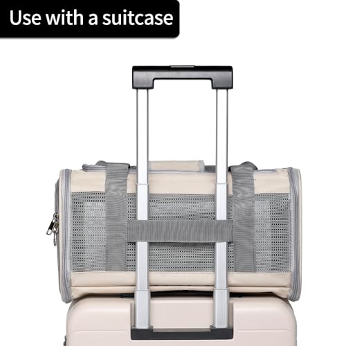 Ioview Airline Approved Pet Carrier for Cats and Small Dogs, Breathable and Collapsible Design, Portable Travel Bag for Be...