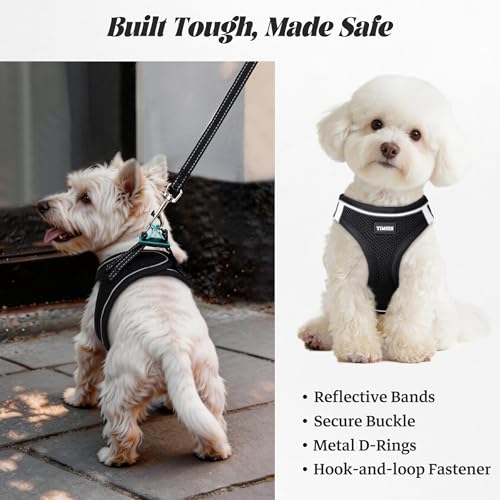 YIMEIS Dog Harness and Leash Set, No Pull Soft Mesh Pet Harness, Reflective Adjustable Puppy Vest for Small Medium Large D...