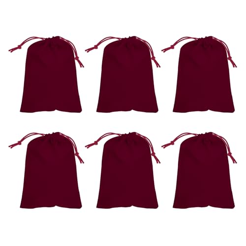 PATIKIL 6 Pcs Velvet Drawstring Bags, 8 x 10 Inch Large Velvet Cloth Jewelry Gift Pouches with Drawstring, Favor Candy Bag...