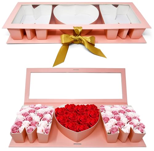 Empty Mom Flower Gift Box Mother's Day Floral Arrangement Letter Shaped Cardboard Fillable Box Chocolate Gifts Packaging f...