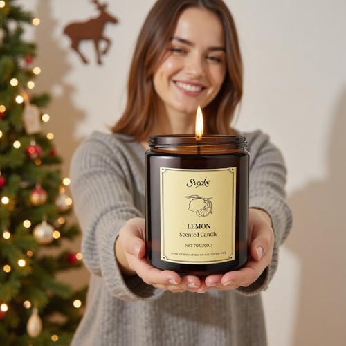 SVECKE 6 Pack 42oz Fall Scented Candles, Soy Wax Candles for Home, Aromatherapy Candle Gift Set for Women Men, Long Lastin...