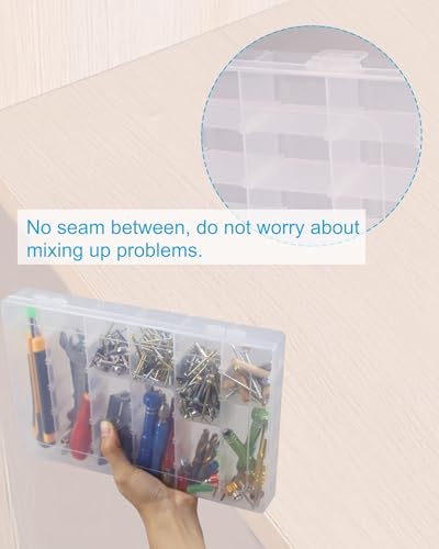 Facikono 6 Pack 36 Grids Bead Organizer Tackle Box Organizers Plastic Organizer Box with Dividers Craft Storage Containers...